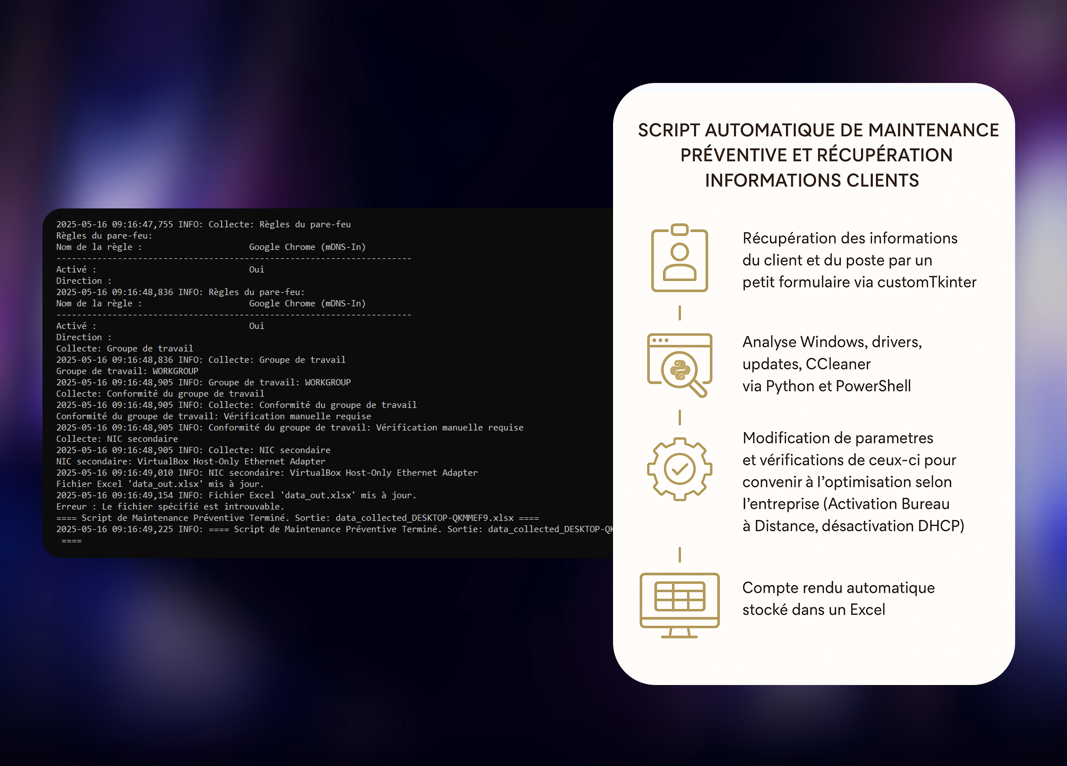 Script de maintenance automatique